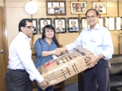 CECD PRESENTED THE SAPLINGS TO PKSF’S LEADER TO CULTIVATE IN PKSF PROJECT.