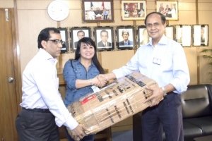 CECD PRESENTED THE SAPLINGS TO PKSF’S LEADER TO CULTIVATE IN PKSF PROJECT.