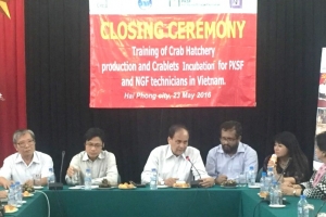 The Closing Ceremony for training Crab Hatchery production and incubation